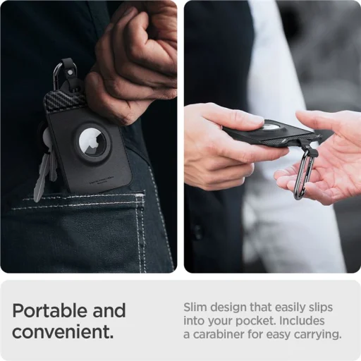 Spigen Tesla Card Holder Air Fit puzdro na karty pre Tesla Key Card a AirTag, 2 ks - 5