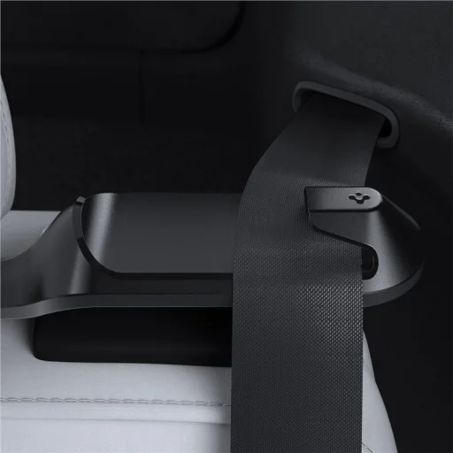 Spigen držiak zadného bezpečnostného pásu Tesla čierny – Tesla Model Y - 11