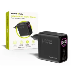 Mobile Origin PW21 140W GaN sieťová nabíjačka s displejom, čierna