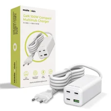 Mobile Origin GaN 100W kompaktná MultiHub nabíjačka PW18 s 3x USB-C + USB-A