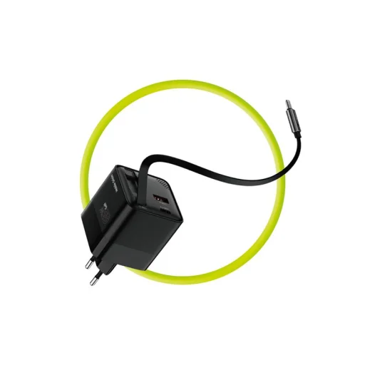 Mobile Origin 65W GaN PW2 sieťová nabíjačka s displejom, samonavíjacím USB-C káblom a konektormi USB-C a USB-A - 11