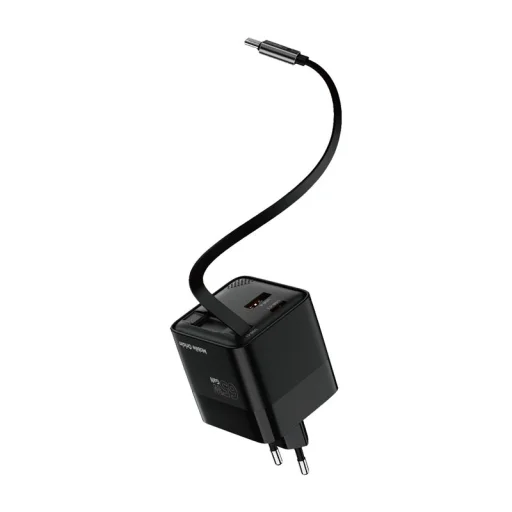 Mobile Origin 65W GaN PW2 sieťová nabíjačka s displejom, samonavíjacím USB-C káblom a konektormi USB-C a USB-A - 10
