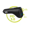 Mobile Origin CA25 100 W autós töltő 2× USB-C és USB-A, fekete thumbnail