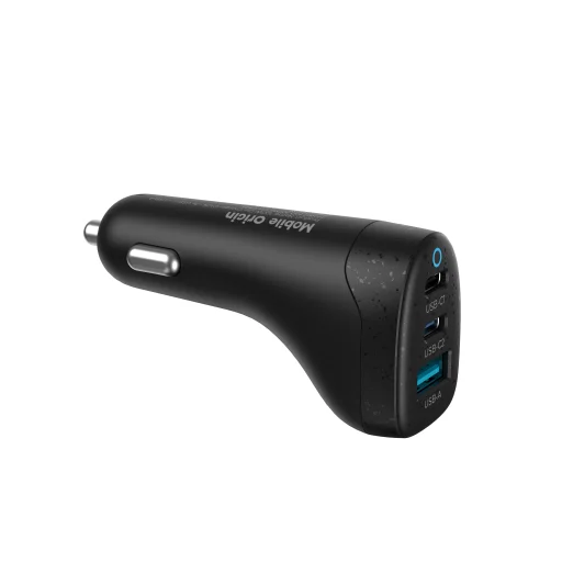 Mobile Origin CA25 100 W nabíjačka do auta 2× USB-C a USB-A, čierna - 4