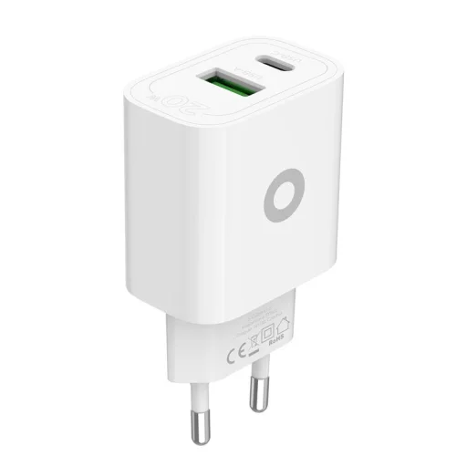 Mobile Origin PD20W MO12 20 W sieťová nabíjačka s konektorom USB-A a USB-C, biela - 4
