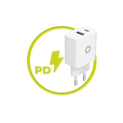Mobile Origin PD20W MO12 20 W sieťová nabíjačka s konektorom USB-A a USB-C, biela - 10