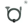 Native Union Belt Cable Duo USB-C – USB-C/Lightning kábel 1,5 m, bridlicovo zelená thumbnail