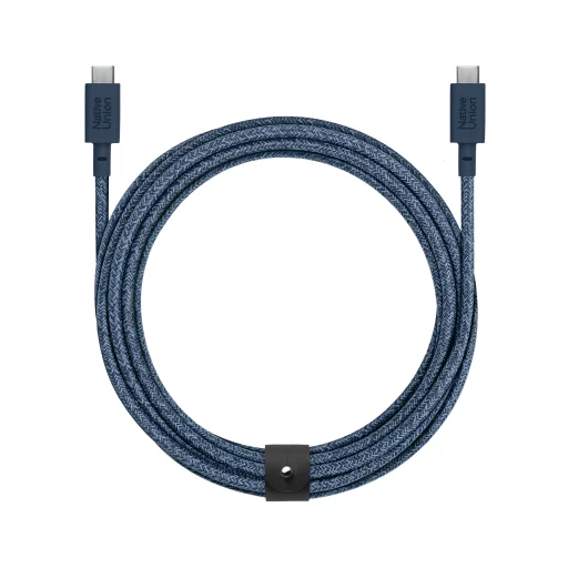 Native Union Belt Cable XL USB-C–USB-C kábel, 3 m, tmavomodrý - 1