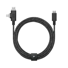 Native Union Belt Cable Duo Pro USB-C – USB-C/Lightning kábel 2,4 m 240 W kozmos