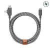 Native Union Belt Cable Duo Pro USB-C na USB-C a Lightning kábel, 2,4 m, 240 W, zebra thumbnail