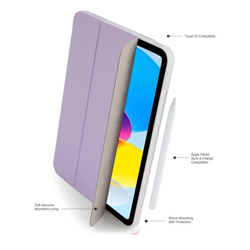 Pipetto Origami No7 Tri-Folio puzdro metalická fialová – iPad (A16) / iPad (2022) - 11