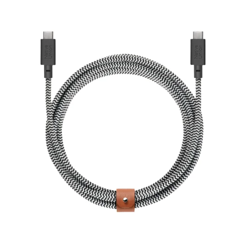 Native Union Belt Cable XL (USB-C - USB-C) 3m, zebra - 1