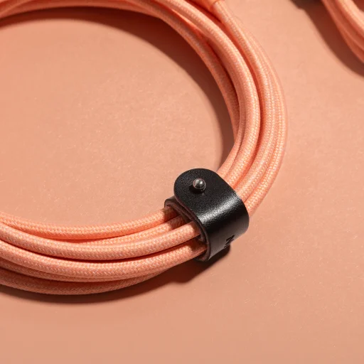 Native Union Belt Cable XL kábel USB-C – USB-C, 3 m, broskyňový - 2
