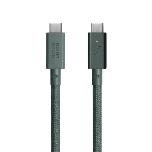 Native Union Belt Cable Pro USB-C – USB-C kábel, 2,4 m, zelený - 2