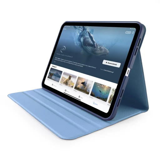 Pipetto Origami No5 otočné puzdro tmavomodré – iPad (A16) / iPad (2022) - 12