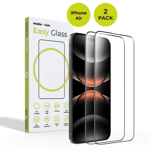 Mobile Origin EasyGlass iPhone Air ochranné sklo, 2 ks - 1