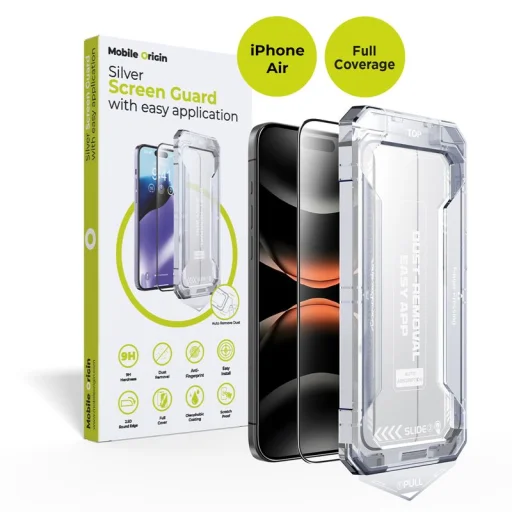 Mobile Origin žlté ochranné sklo s jednoduchou aplikáciou pre iPhone Air - 1