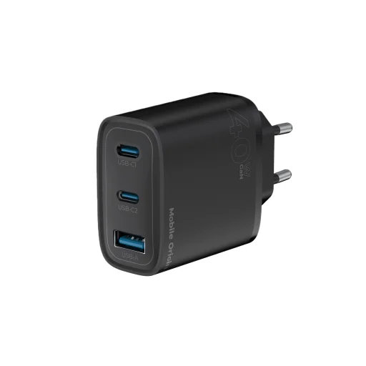 Mobile Origin GaN 40W MO13 sieťová nabíjačka čierna, 1 USB-A a 2 USB-C - 2