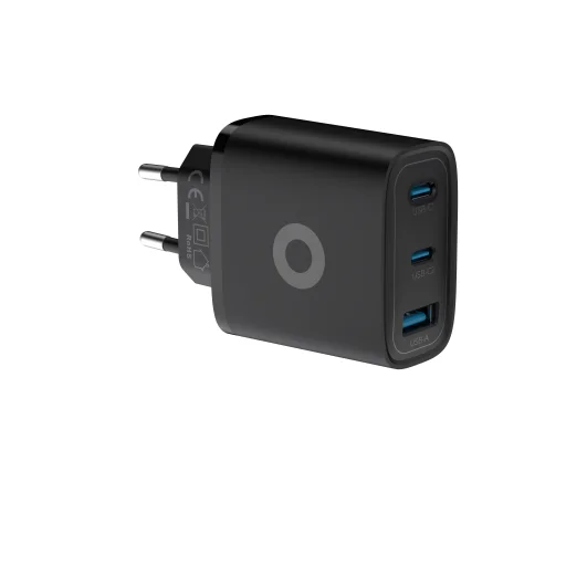 Mobile Origin GaN 40W MO13 sieťová nabíjačka čierna, 1 USB-A a 2 USB-C - 3