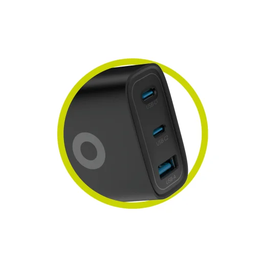 Mobile Origin GaN 40W MO13 sieťová nabíjačka čierna, 1 USB-A a 2 USB-C - 8
