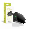 Mobile Origin MO12 PD20W hálózati töltő, fekete, USB-A + USB-C thumbnail