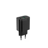 Mobile Origin MO12 PD20W hálózati töltő, fekete, USB-A + USB-C thumbnail
