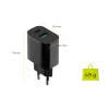 Mobile Origin MO12 PD20W hálózati töltő, fekete, USB-A + USB-C thumbnail
