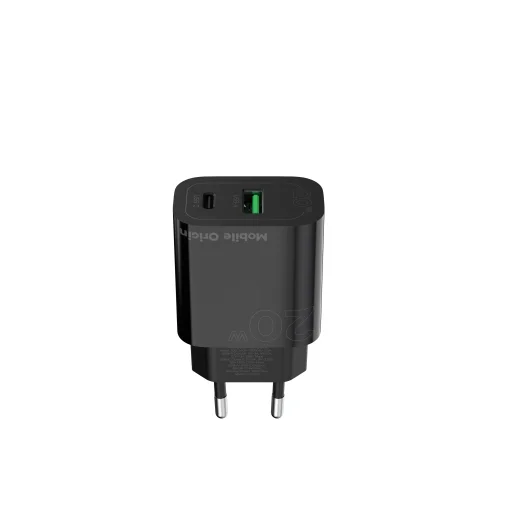 Mobile Origin MO12 PD20W sieťová nabíjačka, čierna, USB-A + USB-C - 4