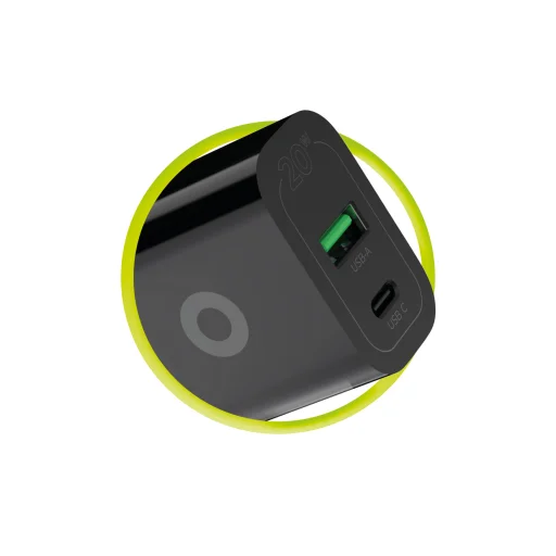 Mobile Origin MO12 PD20W sieťová nabíjačka, čierna, USB-A + USB-C - 8