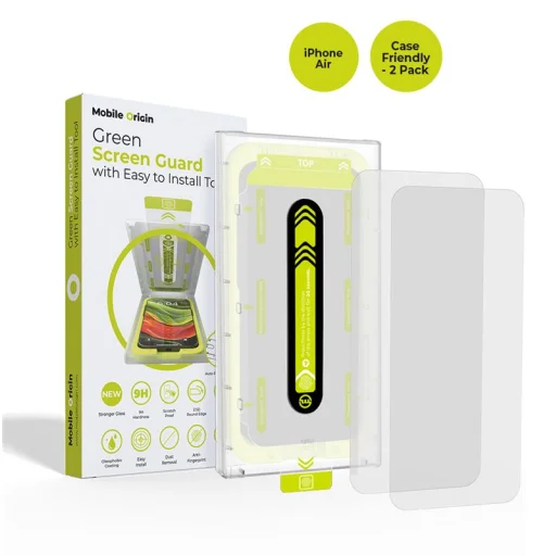 iPhone Air Mobile Origin Yellow case-friendly ochranné sklo s aplikátorom, 2 ks - 1