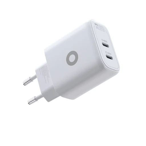 Mobile Origin MO19 GaN 65W sieťová nabíjačka s dvoma USB-C portami biela - 3