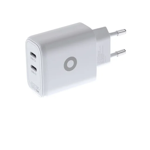Mobile Origin MO19 GaN 65W sieťová nabíjačka s dvoma USB-C portami biela - 9