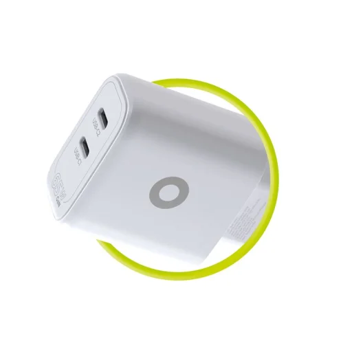 Mobile Origin MO19 GaN 65W sieťová nabíjačka s dvoma USB-C portami biela - 10
