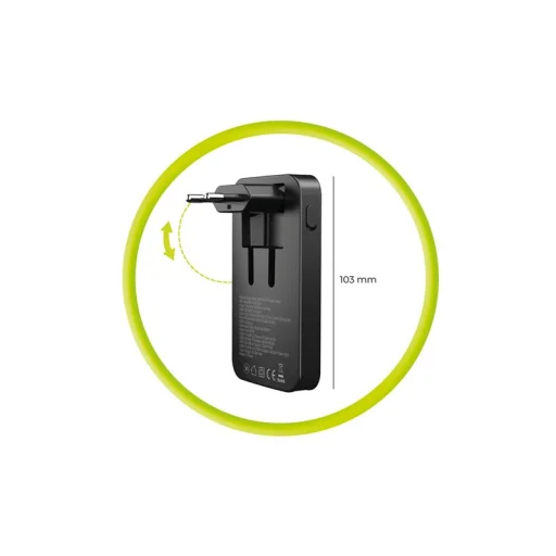 Mobile Origin 65 W GaN III Slim sieťová nabíjačka s 2× USB-C a USB-A konektormi, biela - 12