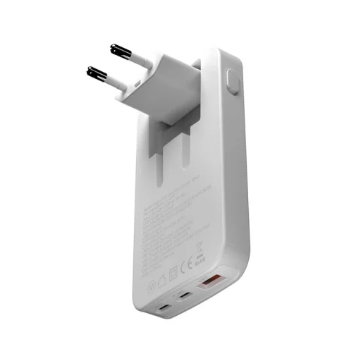 Mobile Origin 65 W GaN III Slim sieťová nabíjačka s 2× USB-C a USB-A konektormi, biela - 3