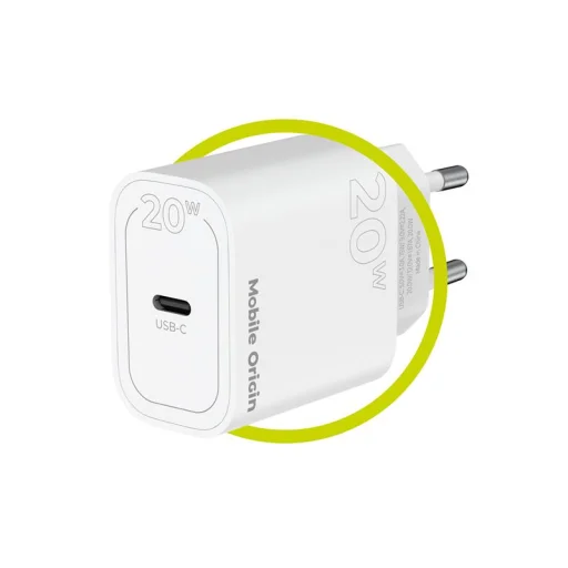 Mobile Origin PD20W MO11 20 W USB-C sieťová nabíjačka, biela - 10
