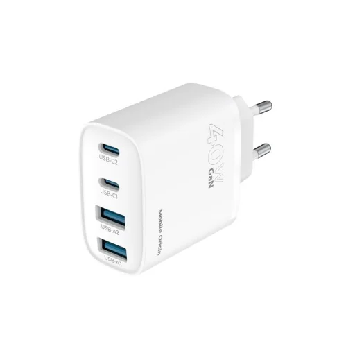Mobile Origin PW22 40W GaN sieťová nabíjačka s 2 portmi USB-C a 2 portmi USB-A, biela - 13