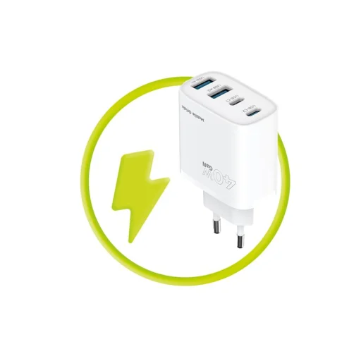 Mobile Origin PW22 40W GaN sieťová nabíjačka s 2 portmi USB-C a 2 portmi USB-A, biela - 3