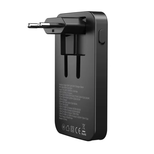 Mobile Origin 65W GaN III Slim sieťová nabíjačka s 2× USB-C a USB-A konektormi, čierna - 12
