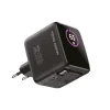 Mobile Origin PW3 65 W-os GaN kijelzős töltő visszahúzható USB-C kábellel, USB-C és USB-A csatlakozóval thumbnail