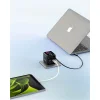 Mobile Origin PW3 65 W-os GaN kijelzős töltő visszahúzható USB-C kábellel, USB-C és USB-A csatlakozóval thumbnail