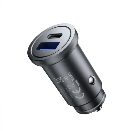 Mobile Origin CA12 30W kovová autonabíjačka s portmi USB-C a USB-A, čierna - 8