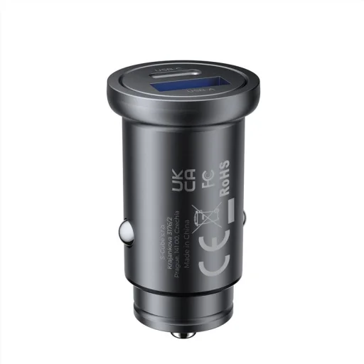 Mobile Origin CA12 30W kovová autonabíjačka s portmi USB-C a USB-A, čierna - 10