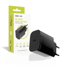 Mobile Origin PD20W MO11 sieťová nabíjačka, čierna, USB-C