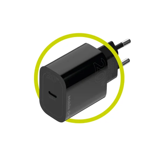 Mobile Origin PD20W MO11 sieťová nabíjačka, čierna, USB-C - 11