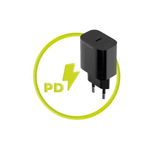 Mobile Origin PD20W MO11 sieťová nabíjačka, čierna, USB-C - 10