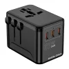 Mobile Origin PW5 67 W-os GaN utazóadapter EU/UK/US/AUS, 3× USB-C és USB-A, fekete thumbnail