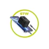Mobile Origin PW5 67 W-os GaN utazóadapter EU/UK/US/AUS, 3× USB-C és USB-A, fekete thumbnail