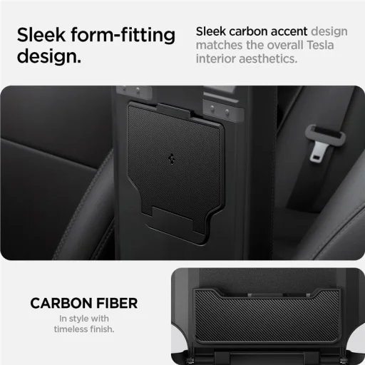 Spigen Tesla Model 3 2024 rejtett tárolódoboz középkonzolhoz, fekete - 16