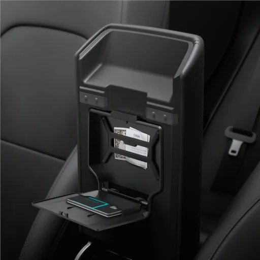 Spigen Tesla Model 3 2024 rejtett tárolódoboz középkonzolhoz, fekete - 7